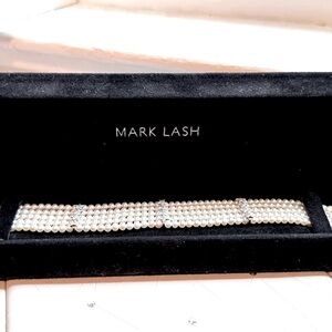 💎 Exquisite Vintage Mark Lash Pearl, Diamond, 18K White Gold Bracelet💎